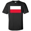 Polen Europafahne Basic Baumwoll-T-Shirt - Schwarz