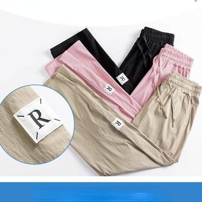 Pantalon droit d'été respirant et à séchage rapide pour femme grande taille