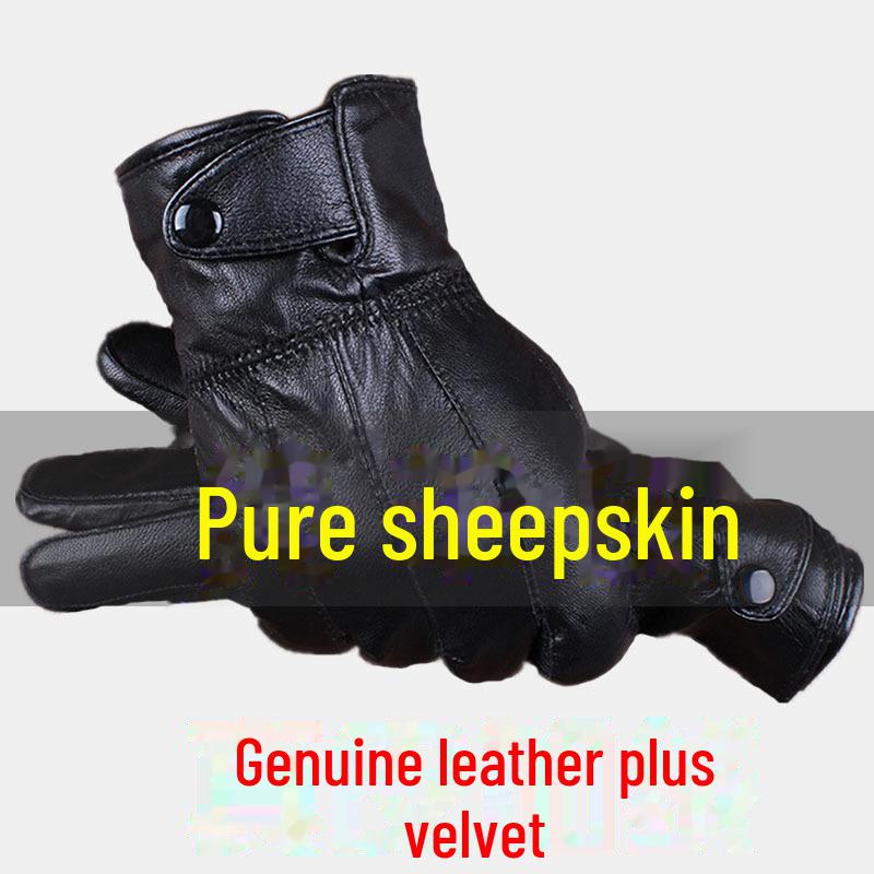 

Мотоциклетные перчатки из овчины унисекс: Теплый, плотный, на бархатной подкладке для зимы One Size