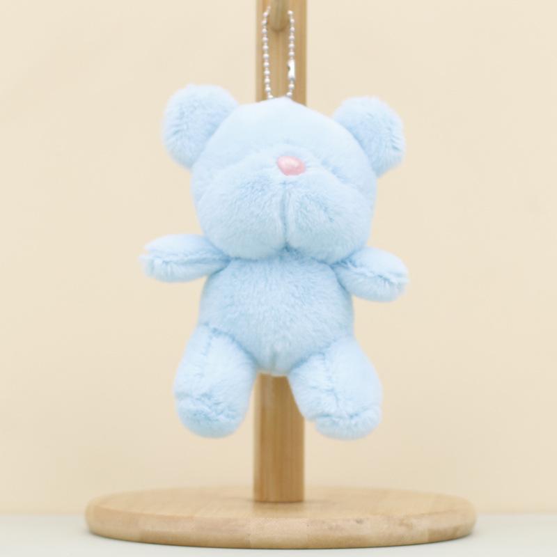 

Bear Charming Mini Plush Keychain Vibrant Colors Blue Pink Purple Yellow синій