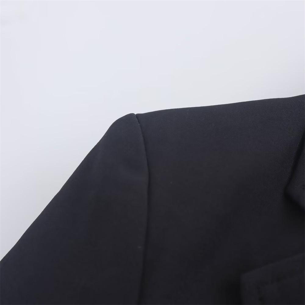 Women's 2024 Autumn/Winter Long-Sleeve Straight-Cut Suit Jacket and High-Waisted Pants Set