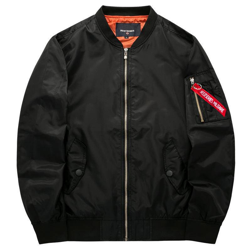 Plus Size Men's and Women's Sport Bomber Jacket with Stand Collar - MA01