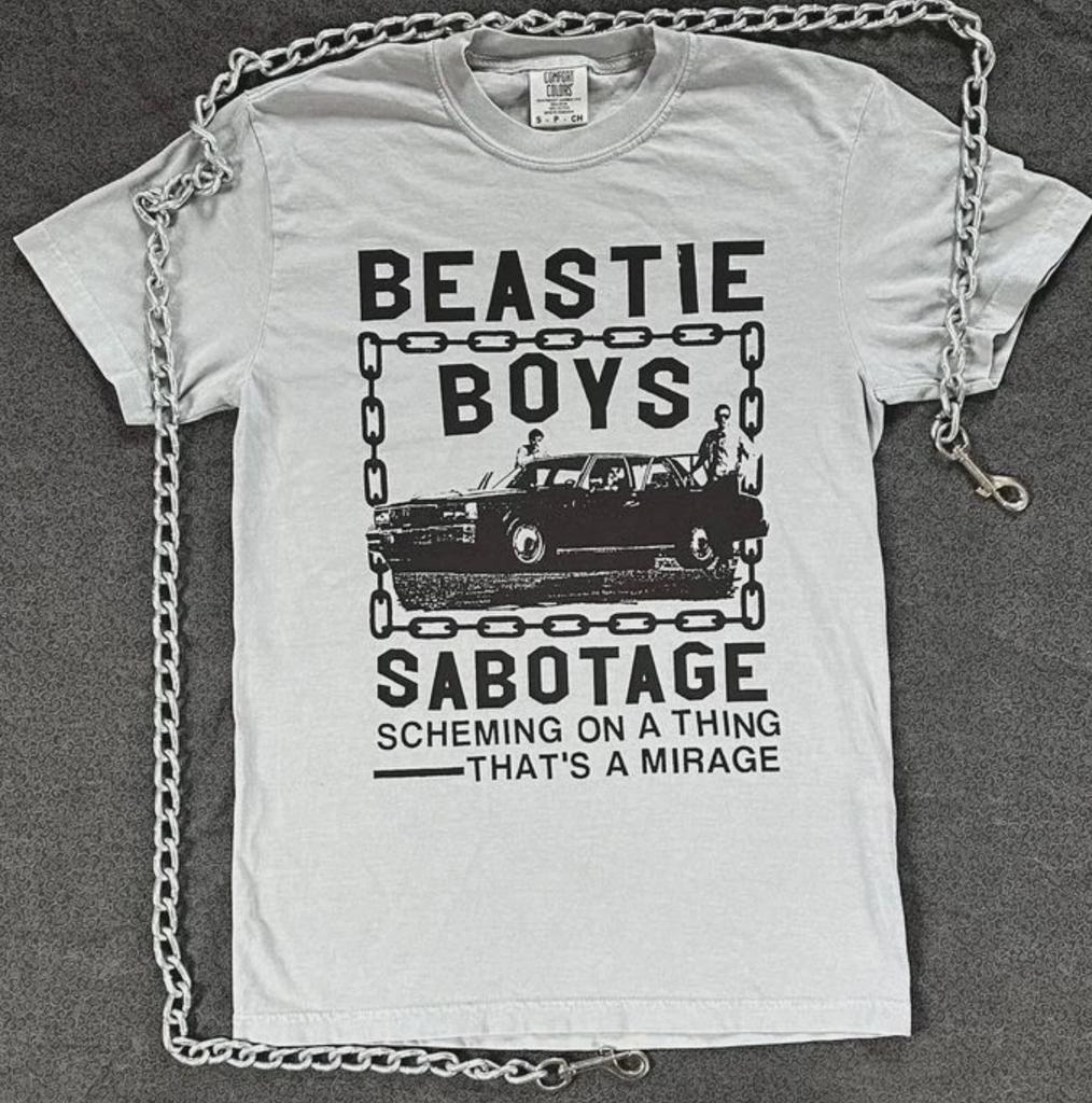 Beastie Boys Band 90er Sabotage Weiß Kurzarm Unisex T-Shirt