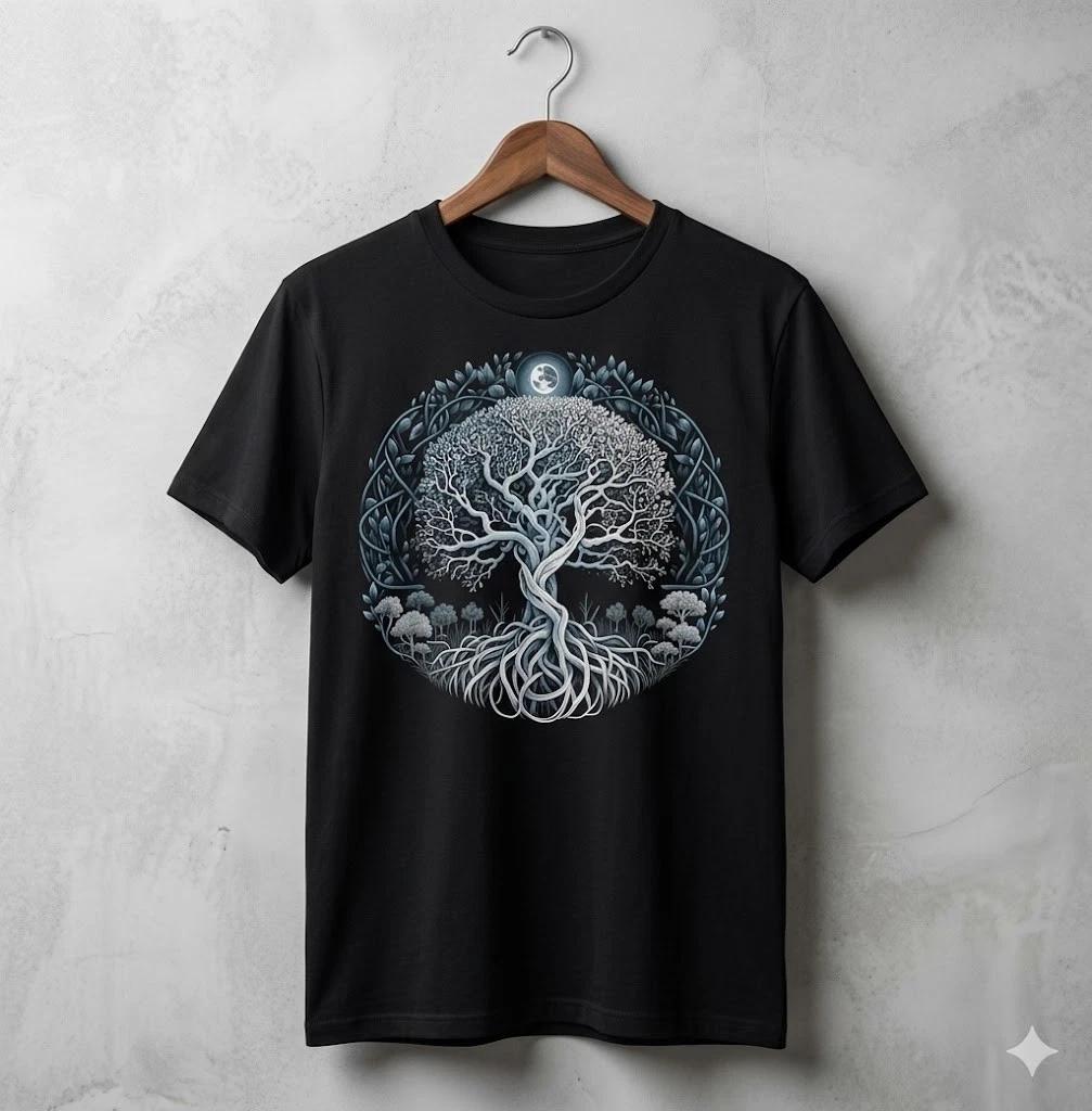 Unisex Adult Casual Graphic Tree of Life Yggdrasil Viking Norse Myt... XXL