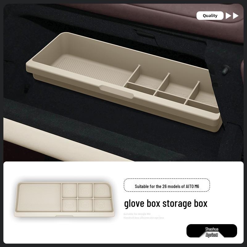 Fits 26 AITO M6 Models: Multi-functional Glove Box Organizer for Car Interior.