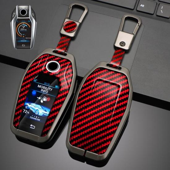 Zinc Alloy Leather Car Key Case Cover For BMW 5 6 7 I8 G30 X3 X4 X5 730Li 740Li