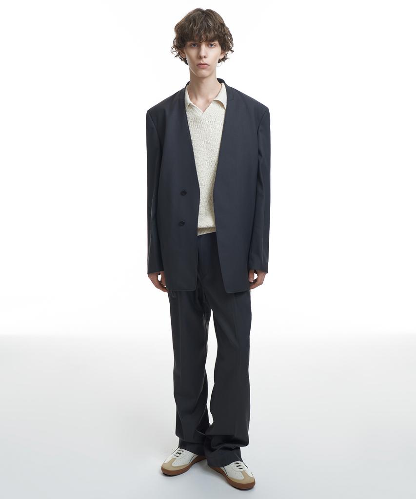 Insilence [Insilence X Kkst] Detachable Wool Blazer Charcoal