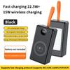 12*21700 Battery Holder 10W 22.5W Fast Charging 15W Wireless Charging Diy Power Case Dual Usb Type C Charge Box With Led Light