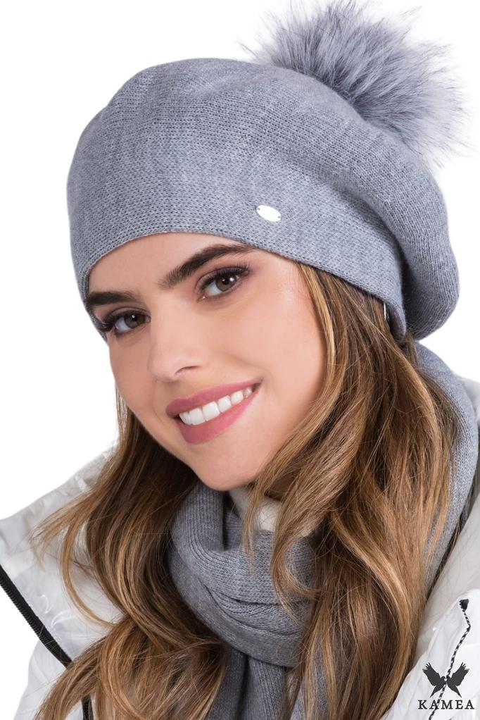 Dora Women' Beret on a High Leg, Gray Color