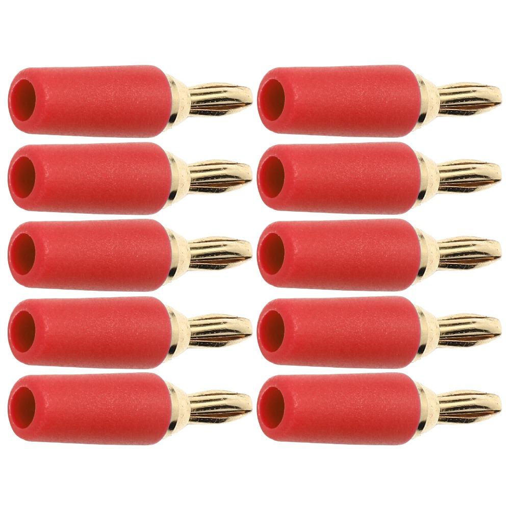 10 PCS 2.5mm Banana Connector Copper Gold Plated Speaker Plug  Connector  2.5mm Socket