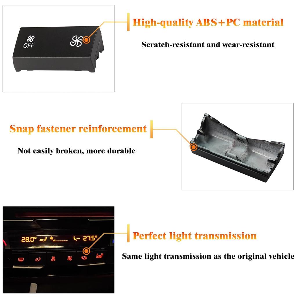 for BMW F30 A/C Climate Control Panel Fan Speed Button Replacement,Heater Climate Switch Button for BMW 1 Series F20/F21,2 Series F22/F23,3 Series