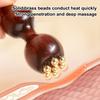 Purple Sandalwood Roller Massager Lotus Seedpod Beauty Professional Brass Facial Gua Sha Tool Eye Relaxation Spot Meridians