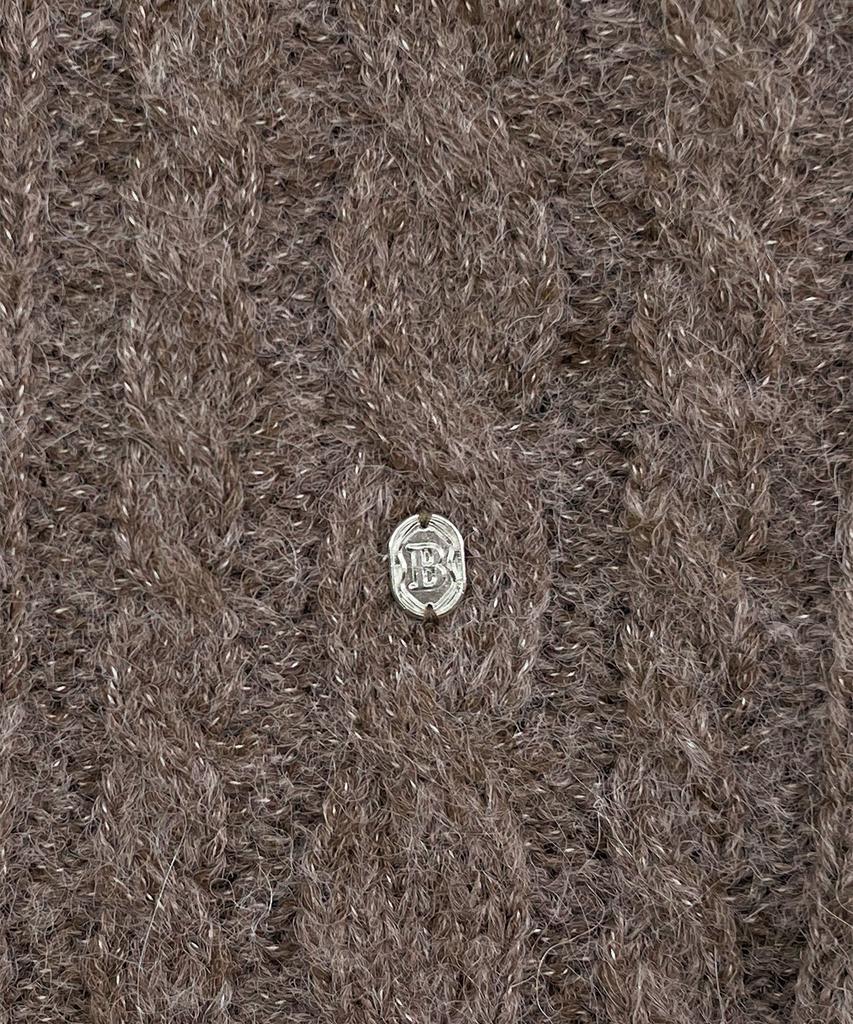 Sseomweeobeoteo Some Cable Long Sleeve Knit - Brown