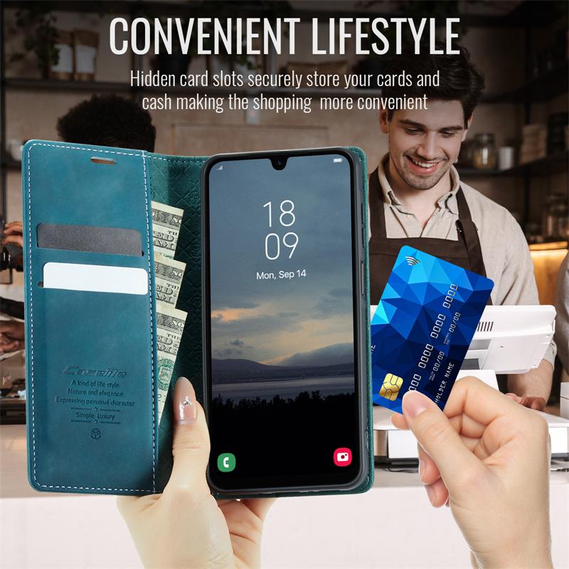 Magnetic Flip Leather Phone Case For Samsung Galaxy S26 S25 FE S24 S23 Plus S22 S21 S20 Ultra A57 A17 A56 A36 A16 A55 A35 A15 A54 A34 A14 Wallet Cover