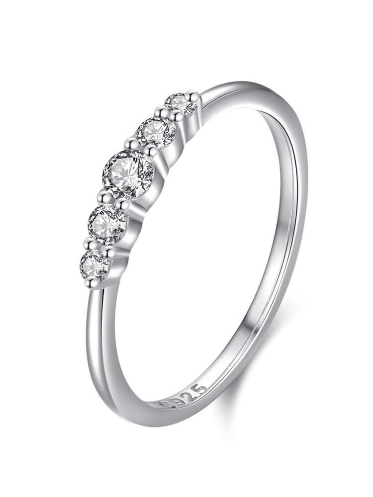 925 Sterling Silver Full Zircon Simplicity Fashion Gorgeous Ring For Women Engagement Wedding Luxury High Quality Fine Jewelry