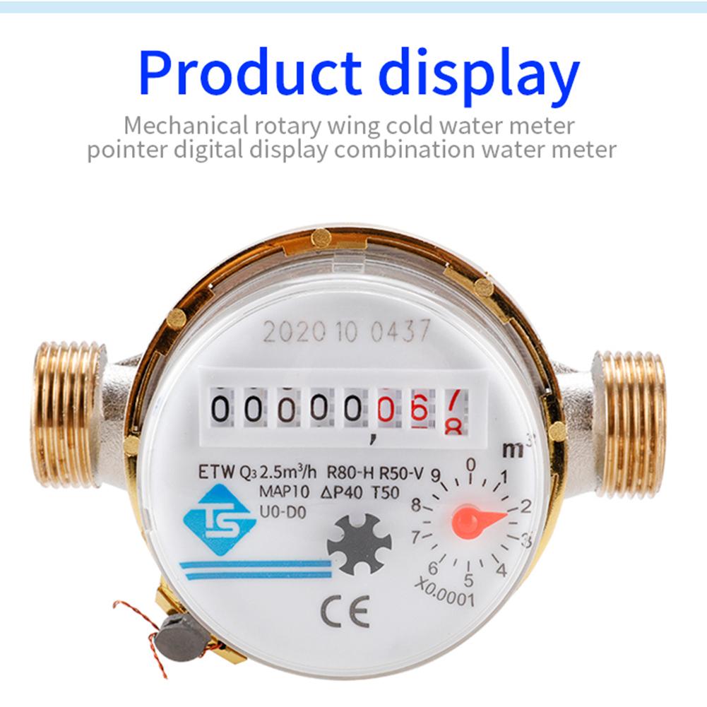 High Precision Measurement Mechanical Cold Water Meter Smart Water Meter Digital Display Mechanical Design Rotary Wing