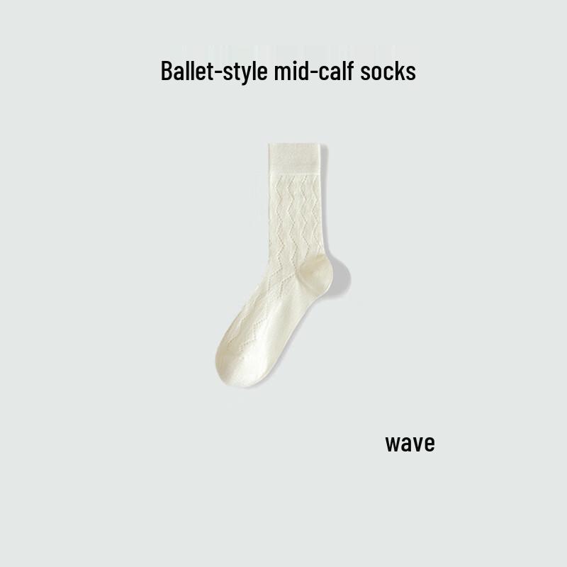 

Женские белые носки Junshi с волнистой рюшью из хлопка (10 пар)