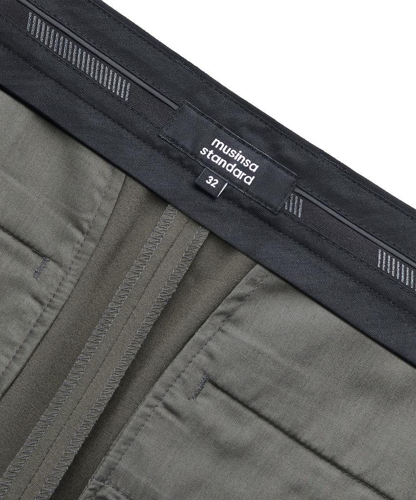 Musinsa Standard Lightweight Hidden Banding Half Slacks [Light Khaki]
