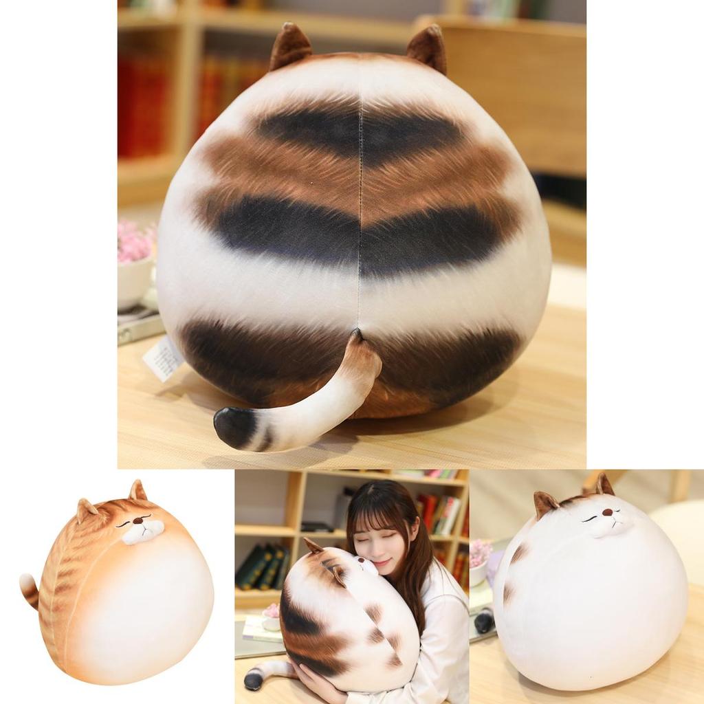 Big Huggable Cat Plushie For Bedtime Cuddles With Realistic Design And Smooth Stitching