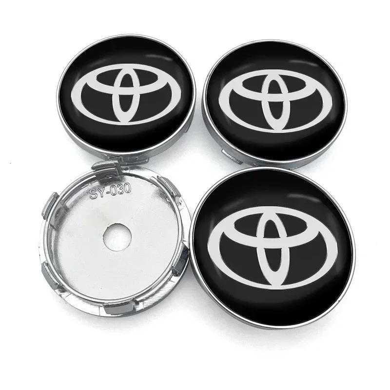 4pcs 60mm Car Wheel Center Hub Center Cap Rim Hub Dustproof Cover Emblemem For Toyota Camry Corolla Yaris Chr Auris Avensis T25