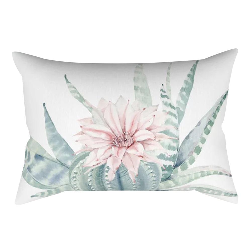 Plant Light Decorative Pillowcase Cactus Bedroom Living Room Sofa Chair Car Cushion Cover 30x50cm Home Decor Pillowcase