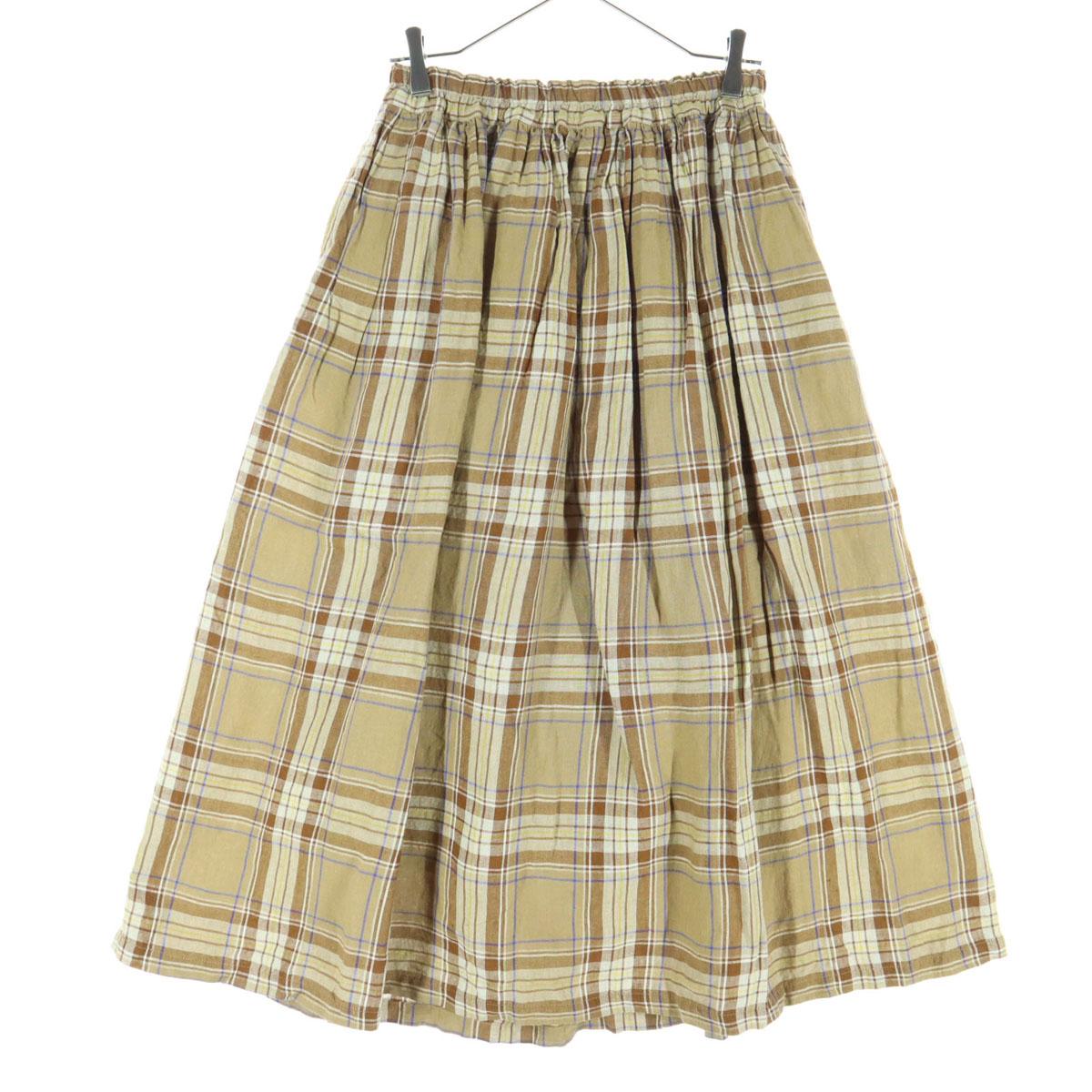 

Beauty products ICHI Antiquites made in Japan Check Pattern Long length flare skirt Women Used