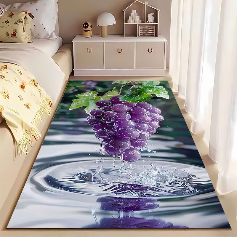 Purple Grapes with Water Ripples suitable as a non-slip mat for the living room or bedroom sofa