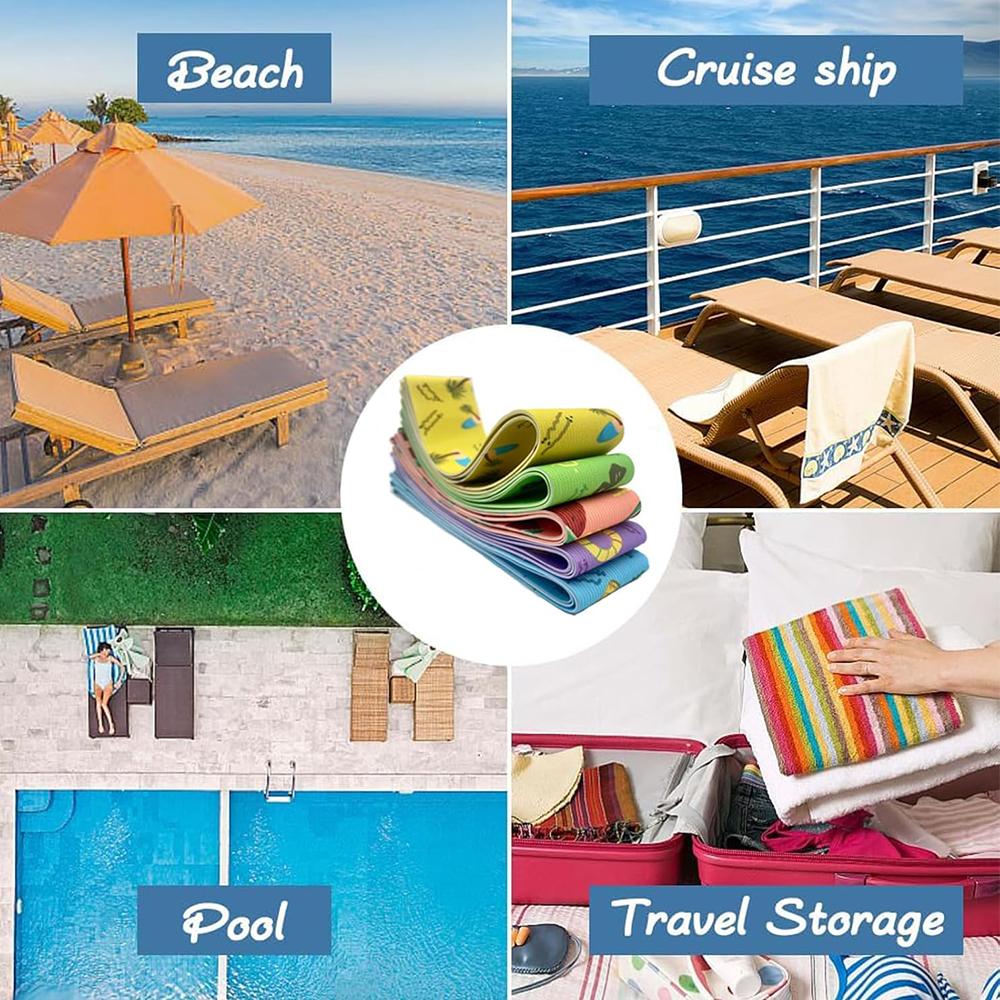 8 PCS Stretchable Latex Towel Bands for Beach Chairs