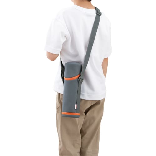 Thermos My Bottle Pouch APG-501 Gray Orange | Water Bottle, Mug, Tabletop Pot, Plastic Bottle Cover