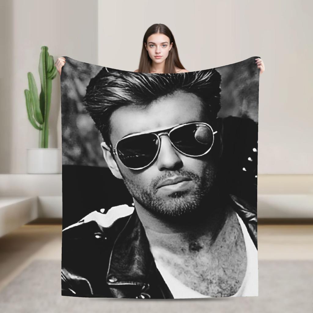 Super Warme DeckeKinder Erwachsene Dekorativ George Michael Britischer Sänger Überwurf Decke Flanell Bettüberwurf Für Draußen Bettabdeckung