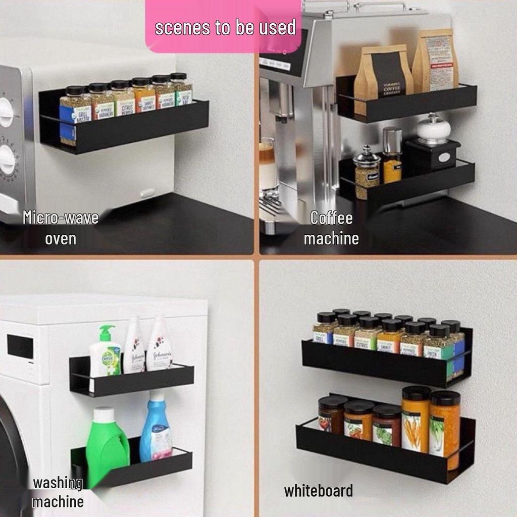 Magnetic Wall-Mounted Kitchen Storage & Spice Rack Holder