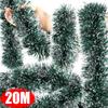 2/20M Vánoční stuha girlanda Zelená třtinová stuha girlanda DIY vánoční stromek závěsná ozdoba Svatba Párty Domácí dekorace potřeby