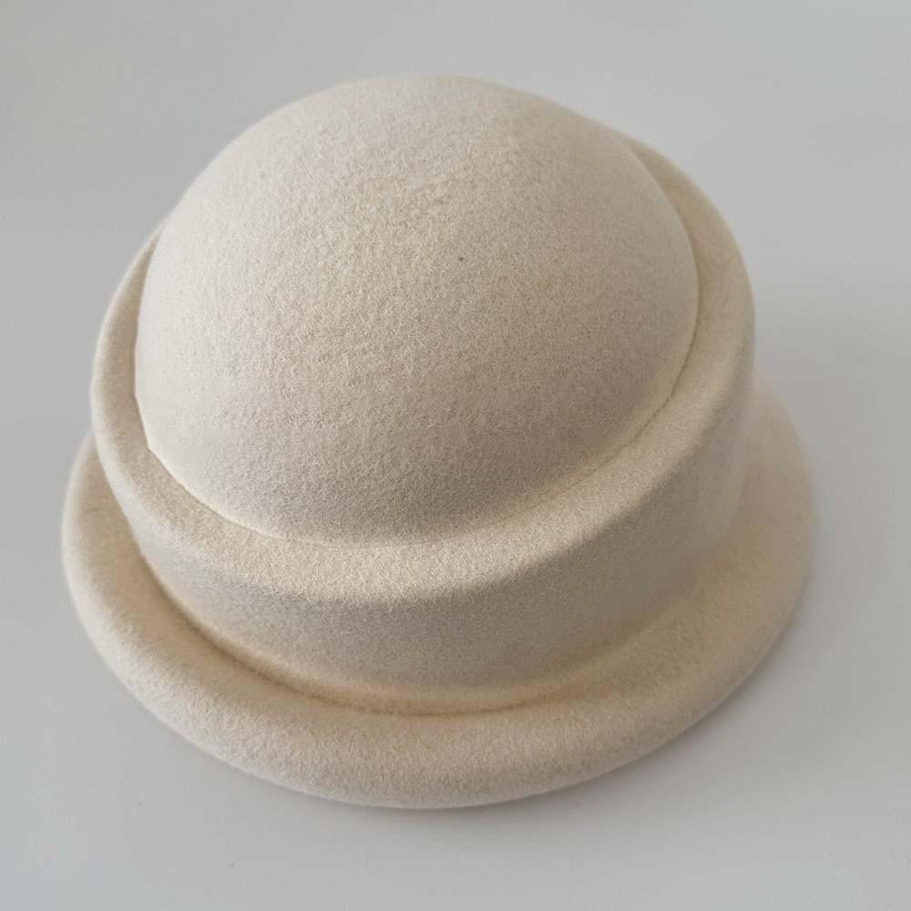 Beret Woolen Rolled Edge Cap Vintage Looking Woolen Formal Hat British Top Hat Fashion Show