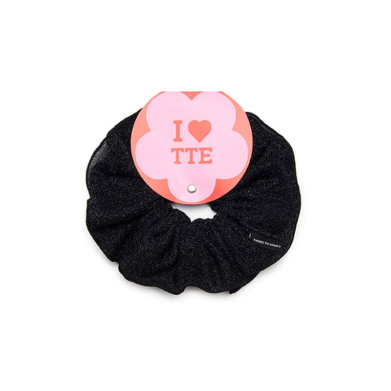 DREI BIS ACHTZIG GLITZER SCRUNCHIE SCHWARZ