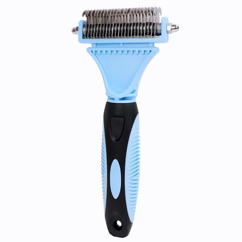 Dog Comb Knife Dogs Brush Stainless Steel Dog Brushes Pet Hair Remover Dogs Grooming Double Sided Combs for Pet Hair Cleaning