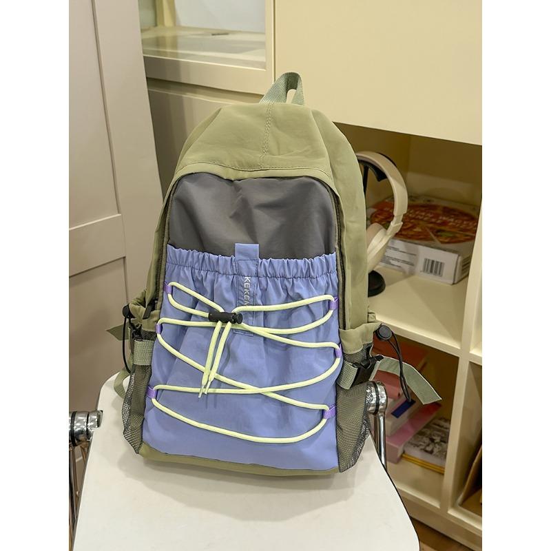

School bag casual lightweight contrasting color backpack new outdoor mountaineering bag travel backpack
