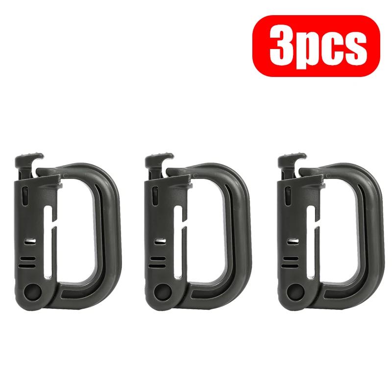 1/3PCS Grimloc Molle Carabiner D Locking Ring Plastic Clip Snap Type Buckle Keychain ITW Fastener Bag Clip