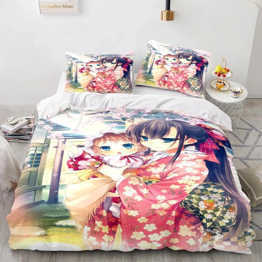 Comforter Anime Kawaii Sexy Girl Bedding Set Boys Girls Twin Queen Size Bed Kids Adult Fashion Home Textileextile