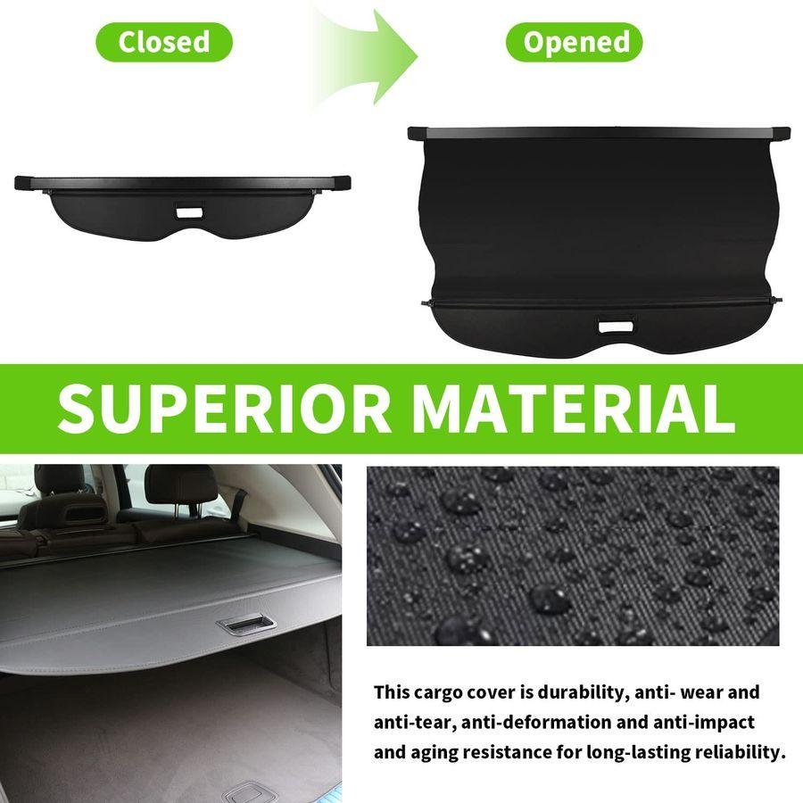 Copertura Retrattile Nera per Bagagliaio Posteriore Adatta per Jeep Grand Cherokee 20112019 2020 2021 Copertura di Sicurezza per Bagagliaio Posteriore Schermante Ombra