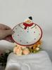 Christmas Snowman Ceramic Dessert Salad Bowl - Cute Cartoon Fruit Bowl, Creative Christmas Gift and Home Decor, Practical