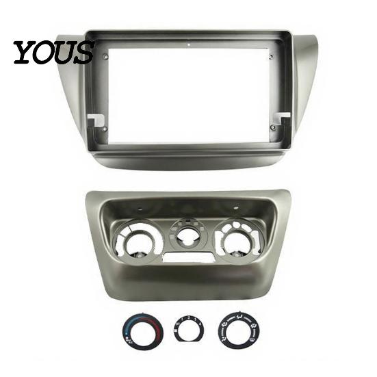 Non Destructive Installation Frame 9 Inch Car Radio Dash Kit for Lancer IX 2006, Navigation Head Unit Mounting Bezel Fascia Panel, Center Console