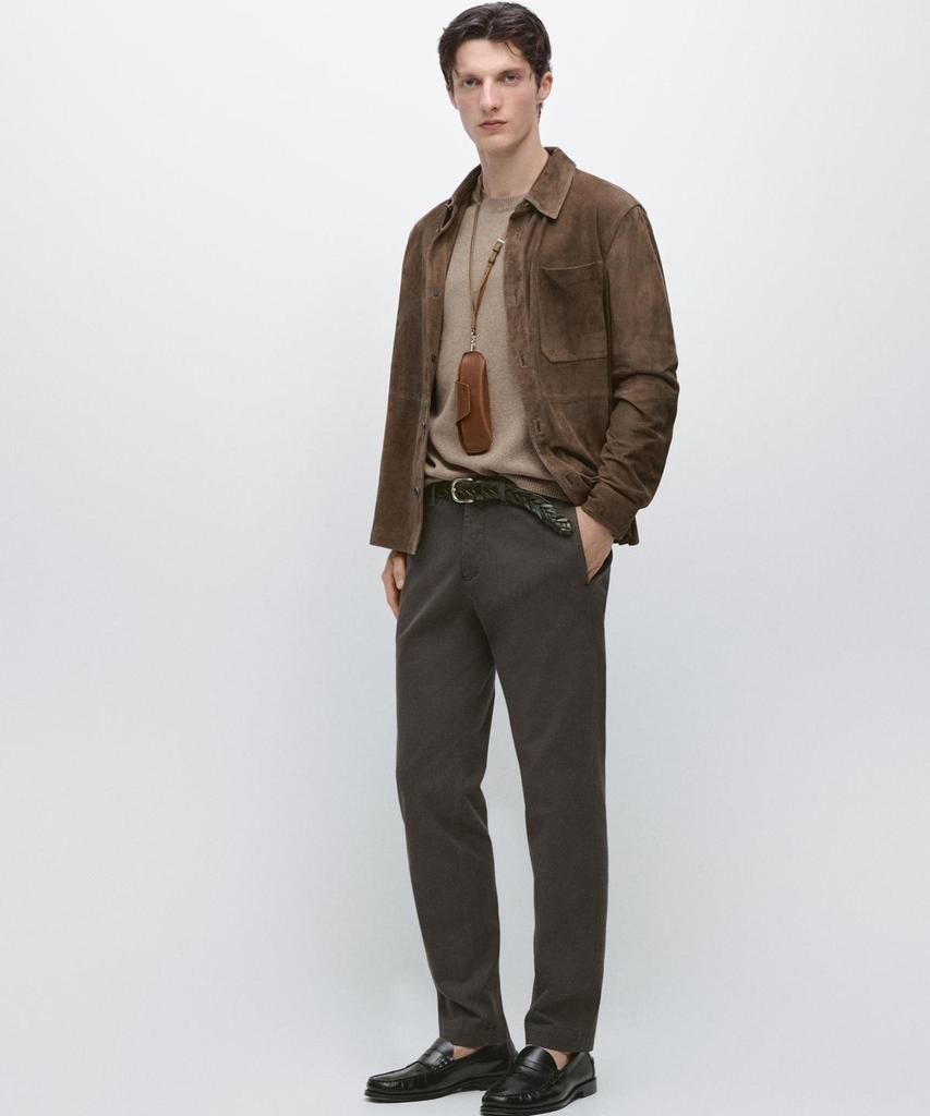 Masimodutti Cotton Blend Slim Fit Pants