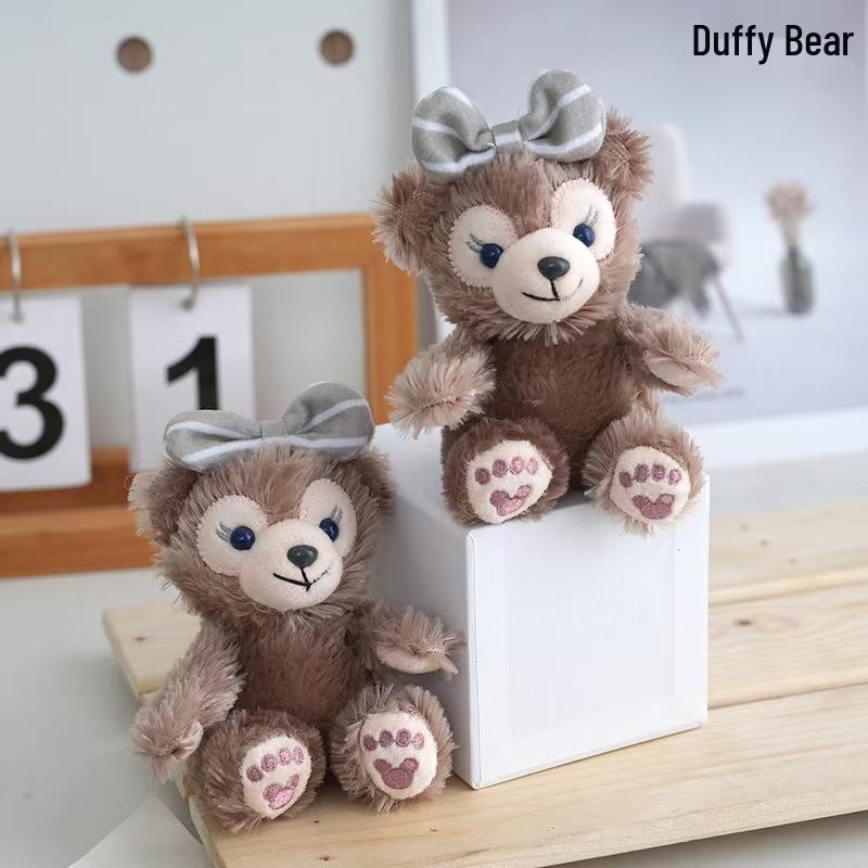 Adorable Duffy Bear Plush Keychain - Trendy Couple Bag Pendant & Gift for Girls 10cm