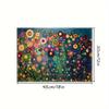 Of 4 Placemats Featuring Gustav Klimt'S Floral Designs, Stylish Printed Patterns, Faux Linen Table Mats Suitable for Dining, Kitchen 12.0X18.0 Inch.