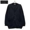 Yohji Yamamoto POUR HOMME HD-K91-380 Black Cotton Linen Blend High Neck Knit Cardigan Tops 3 blackUsed