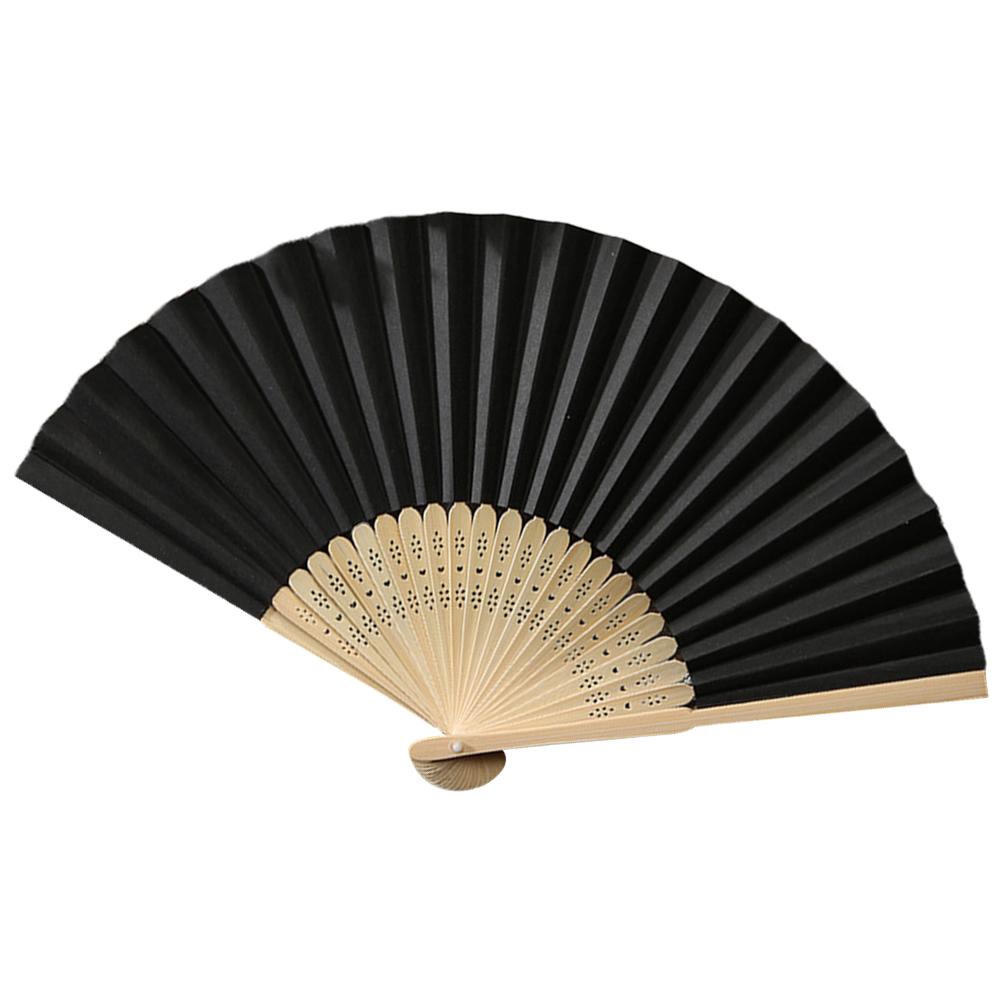 Evantai de mână Evantai de hârtie din bambus Evantai pliabile Evantai de oaspeți de culoare uni Cadou de oaspeți DIY pentru nuntă, ziua de naștere, petrecerea de vară