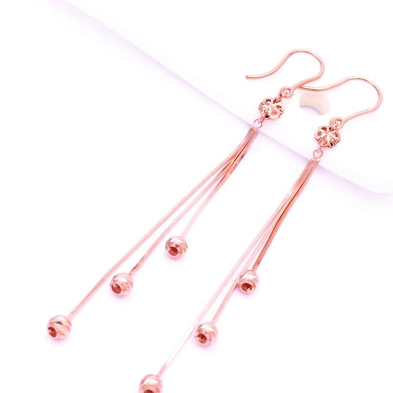 

Exquisite Purple Gold Rose Gold Plated Russian Snake Bone Fringed Earrings 585 Color Gold Versatile Exquisite Ear Hook Earrings