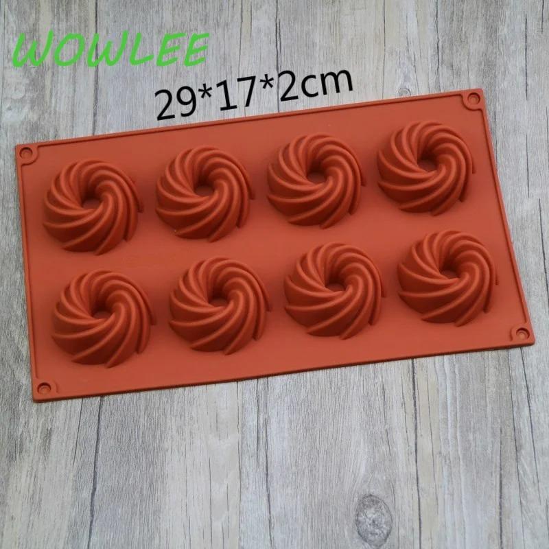 8cavity Flower Silicone Cupcake Oval Doughnut Mold MuffinChocolate Moulds for Baking Mini Dessert Kitchen DIY Cooking Tools Tray