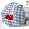 1pc Cherries Automatic Cute Umbrella 8-Bone Design Compact Gear for Outdoor Travel, Perfect Holiday Gift Yy251230044