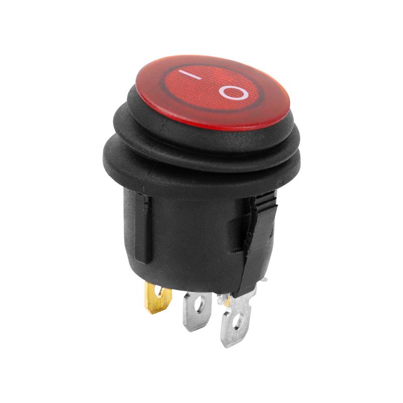 1-6 Gang Rocker Switch Panel 12V Waterproof On-Off Toggle Switches With Red LED Light For Automotive,Boat,Truck Vehicles